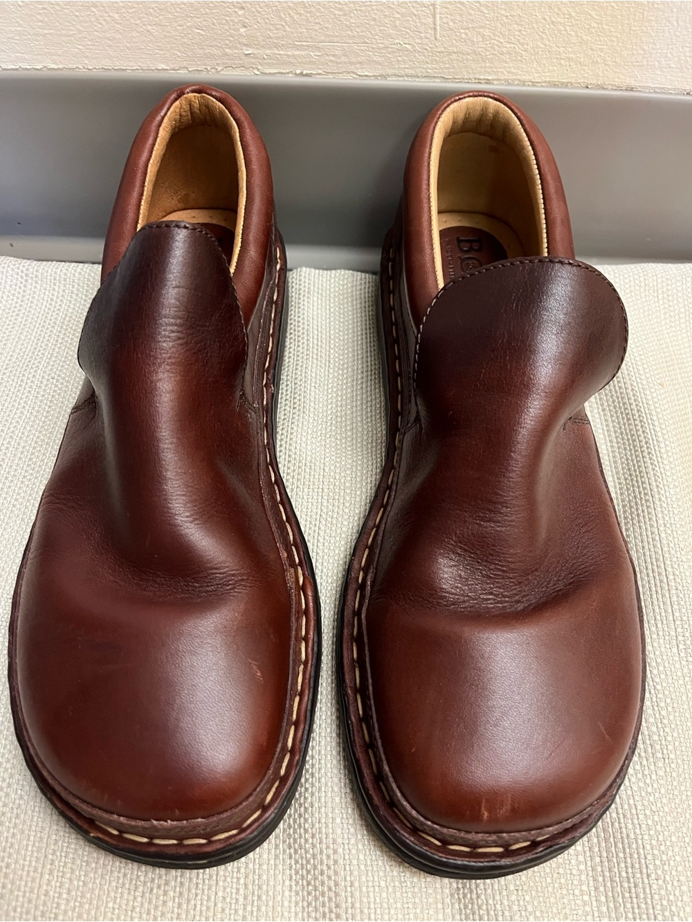 Born B2172 Brown Leather Slip On Loafer Shoe Size 11 EUR 43